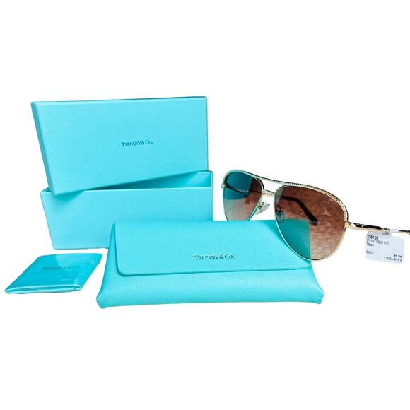 Tiffany & Co. Accessories - Tiffany & Co. TF3062 60213B Gold Havana Brown Gradient Women's Sunglasses 57 mm
